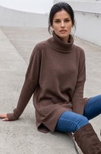 Mixed Brands - Oversized Sweater Dress 2656 - Choco