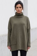 Mixed Brands - Oversized Sweater Dress 2656 - Khaki