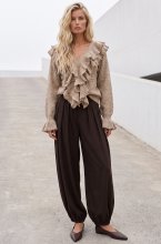 Mixed Brands - Knitted Frill Sweater RY620 - Taupe