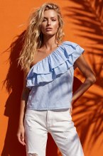 Mixed Brands - Asymmetric top 6587 - Blue