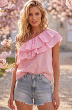 Mixed Brands - Asymmetric top 6587 - Pink