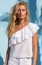 Mixed Brands - Asymmetric top 6587 - White