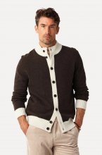 Less Worries - Two Tone Cardigan - Nougat/Offwhite