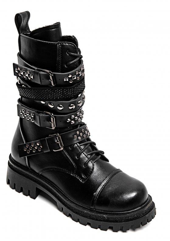 Mixed Brands - Boot with Studs 7668A - Black