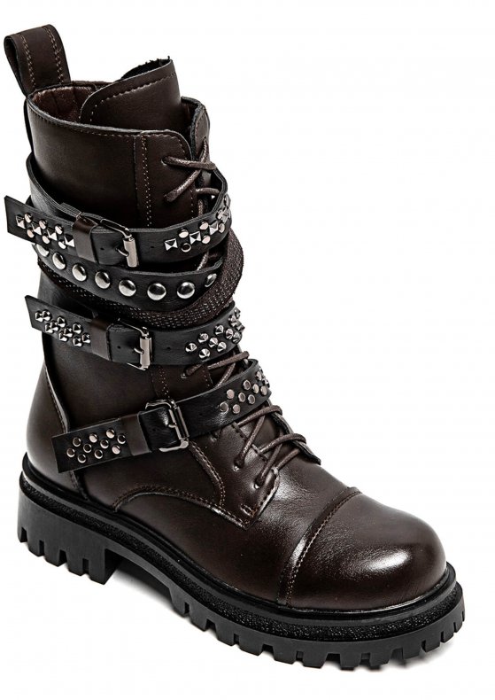 Mixed Brands - Boot with Studs 7668A - Brown