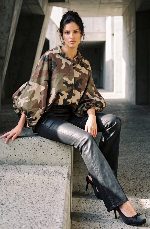 Mixed Brands Womens - Camoshirt 38726 Beige