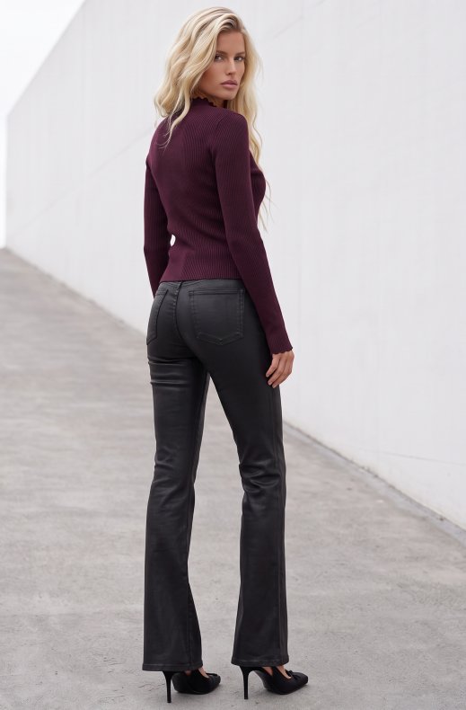 7 For All Mankind - The Leggy Bootcut 7U4X0752 - Coated Black