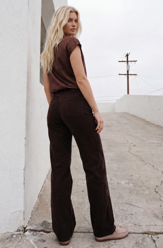 7 For All Mankind - Lotta Corduroy - Coffee Bean