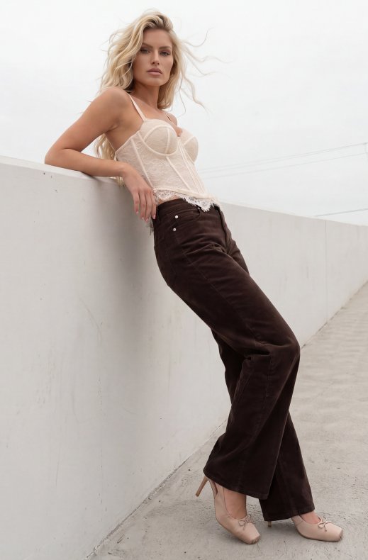 7 For All Mankind - Lotta Corduroy - Coffee Bean