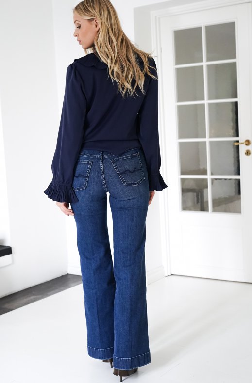 Mixed Brands - Ruffle Blouse 8497-2003 - Navy