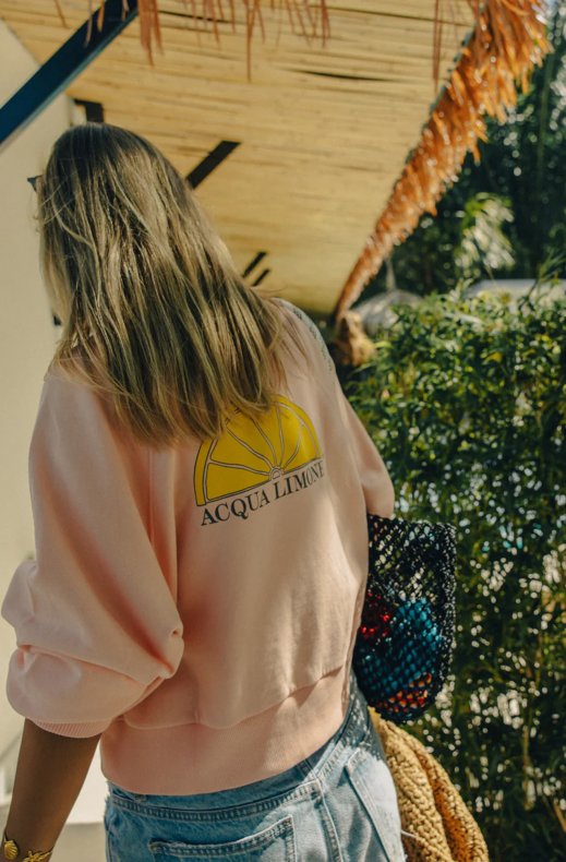 Acqua Limone - Cropped Ivy Sweater - Peach