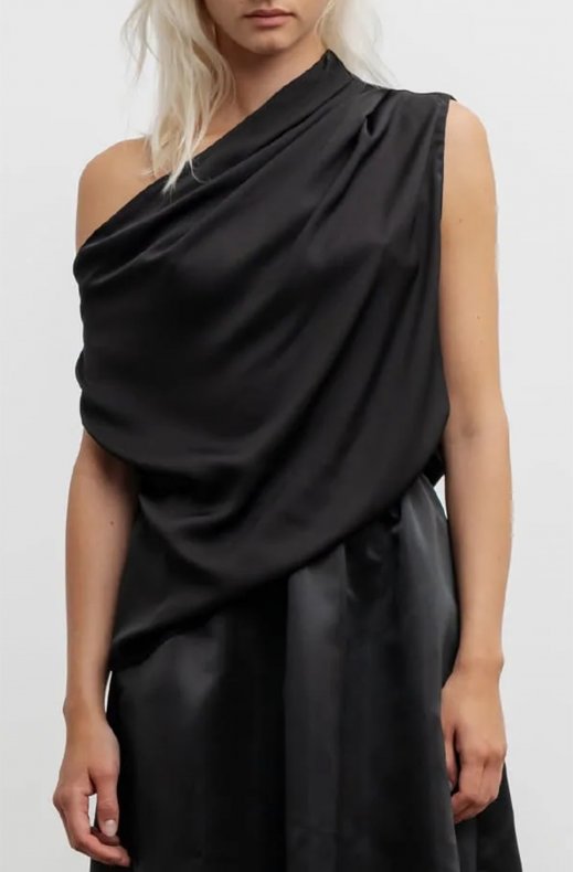 Ahlvar Gallery - Lana Silk Tank Black