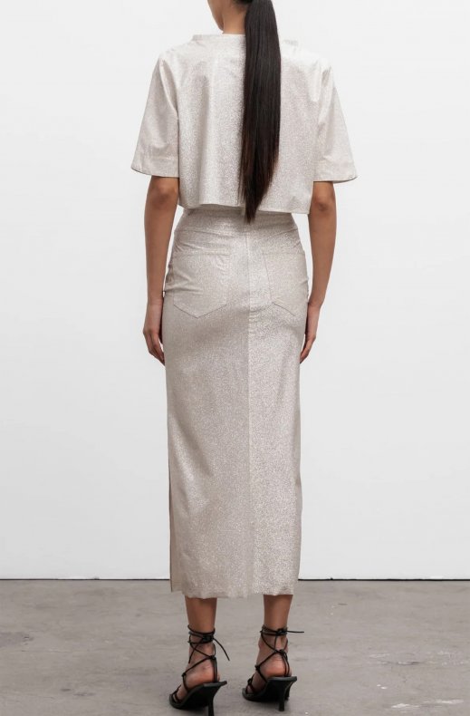 Ahlvar Gallery - Mika Shimmer Skirt - Cream