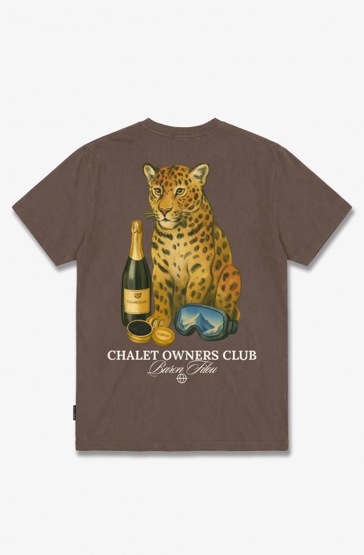 Baron Filou - Oversized Backprint T-Shirt Cheetah - Chocolate Brown