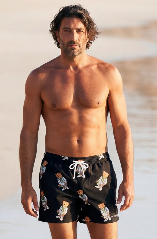 Baron Filou - Swim Shorts Allover Filou CXL - Black