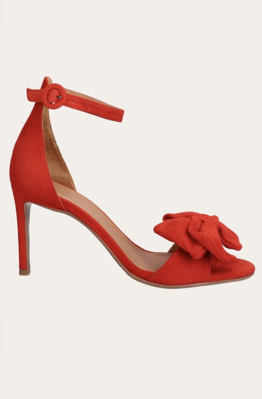 Billi Bi - Pumps med rosett - 4704 - Orange Suede