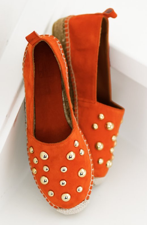 Billi Bi - Espadrille med nitar A4401 - Orange