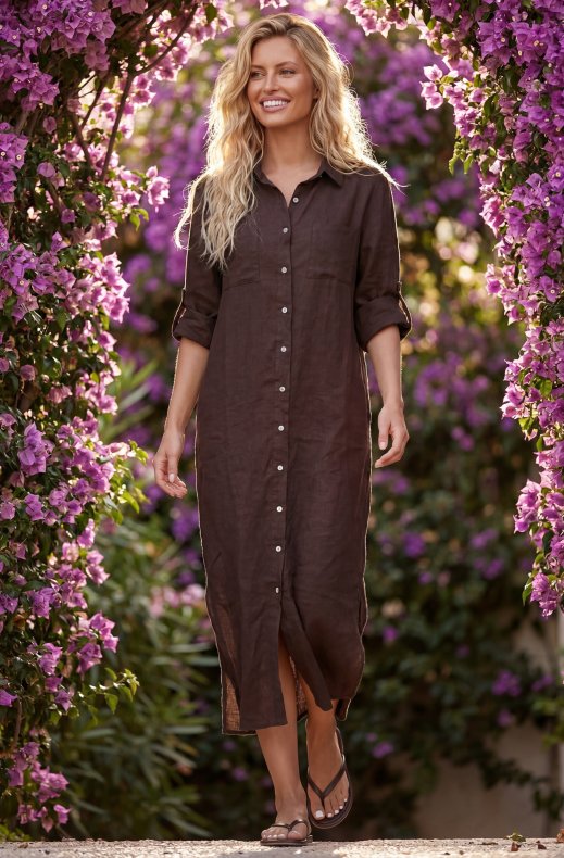 Blond Hour - Amalfi Shirt Dress - Choco