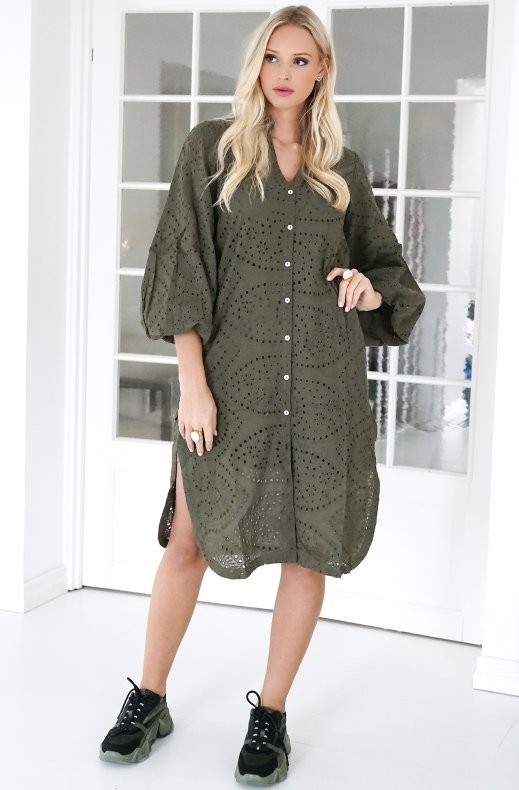 Blond Hour - Angelic Shirt Dress - Olive