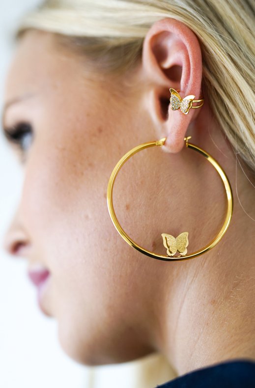 Blond Hour Jewelry - Butterfly Earcuff - Gold