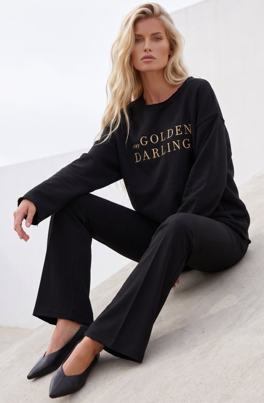 Carola X Blond Hour - Stay Golden Darling Sweater - Black/Gold