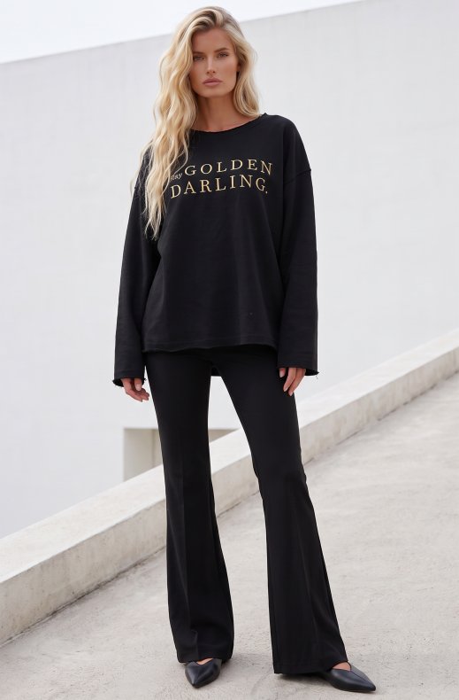 Carola X Blond Hour - Stay Golden Darling Sweater - Black/Gold