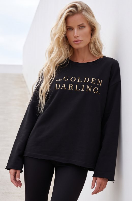 Carola X Blond Hour - Stay Golden Darling Sweater - Black/Gold