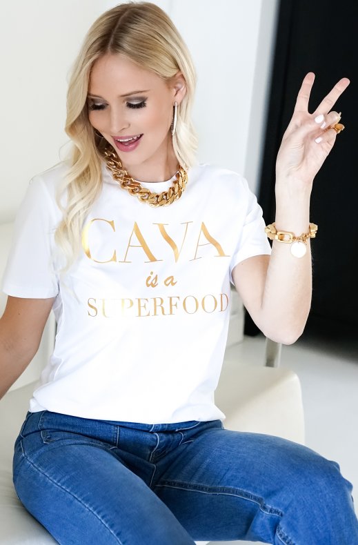 Blond Hour - Cava is A Superfood t-shirt - White