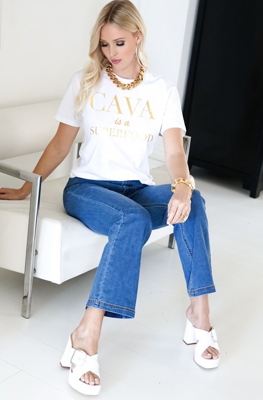 Blond Hour - Cava is A Superfood t-shirt - White