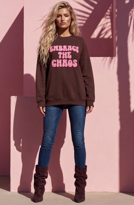 Blond Hour - Chaos Long Sweater - Choco