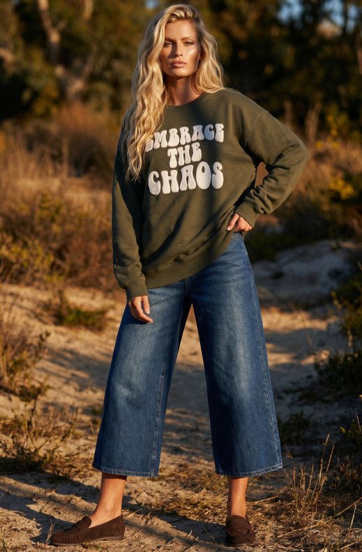 Blond Hour - Chaos Long Sweater - Olive