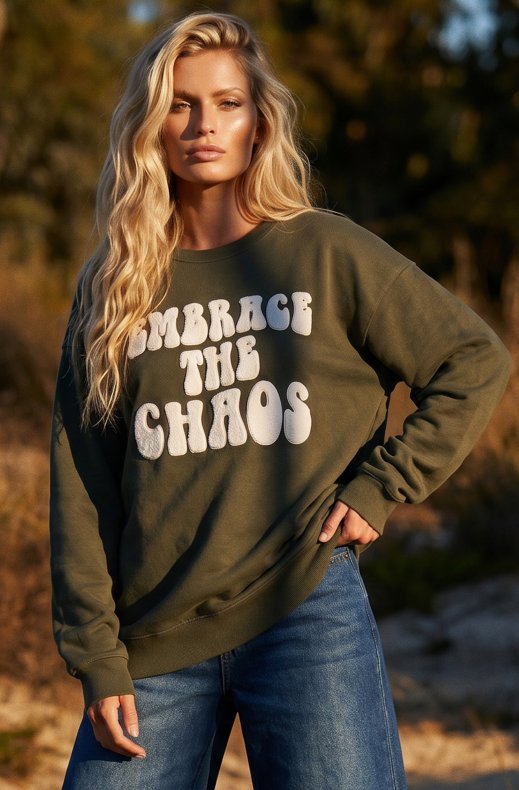 Blond Hour - Chaos Long Sweater - Olive