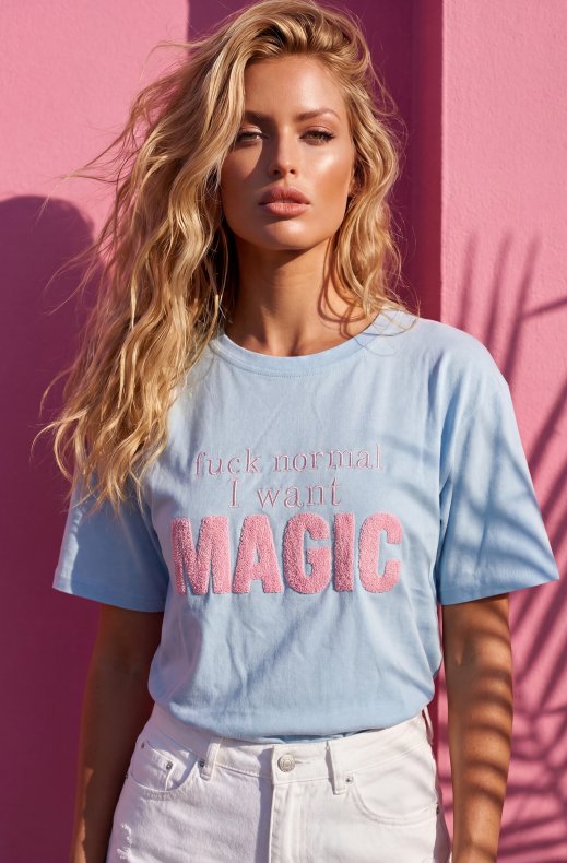 Blond Hour - I Want Magic Tshirt - Blue
