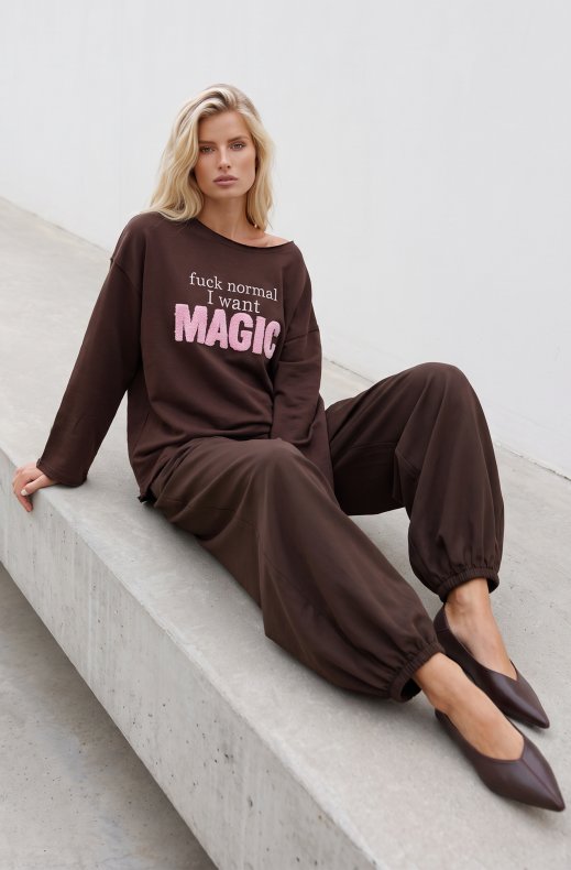 Blond Hour - I Want Magic Sweater - Choco-Pink