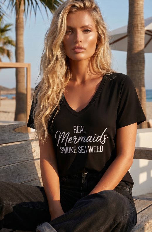 Blond Hour - Mermaid T-Shirt - Black