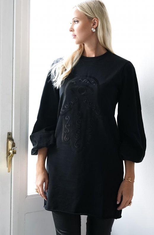 Blond Hour - Protected Sweatshirt Dress - Black