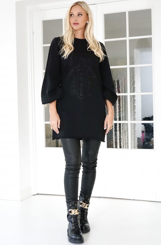 Blond Hour - Protected Sweatshirt Dress - Black