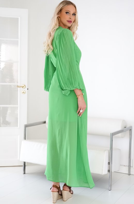 Blond Hour - Riviera Maxi Wrap Dress - Vibrant Green