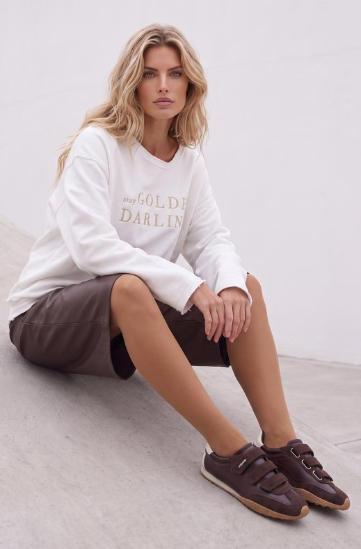 Carola X Blond Hour - Stay Golden Darling Sweater - White/Gold