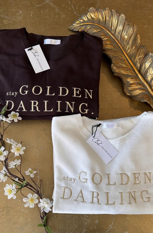 Carola X Blond Hour - Stay Golden Darling Sweater - Choco/Gold
