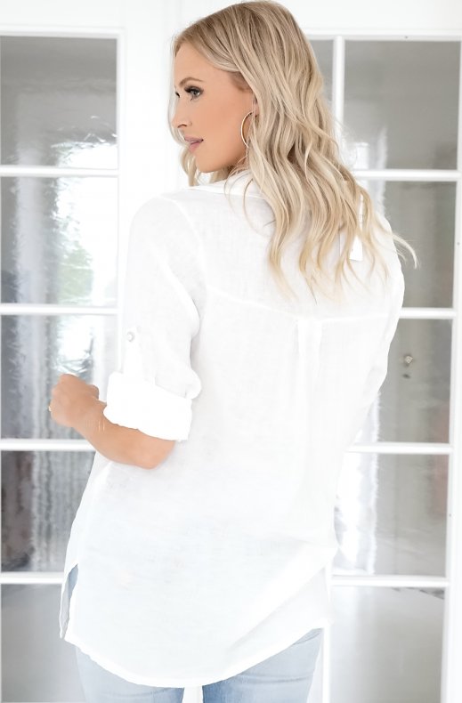 Blond Hour - Time Linen shirt - White