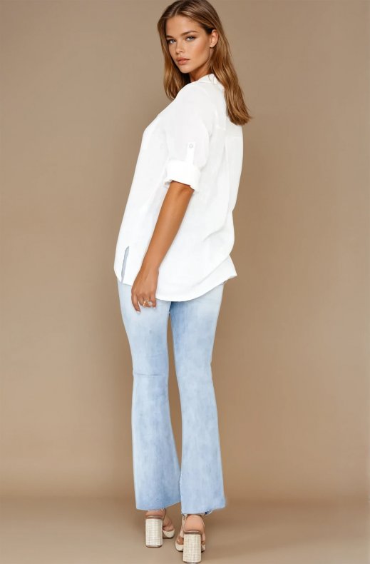 Blond Hour - Time Linen shirt - White