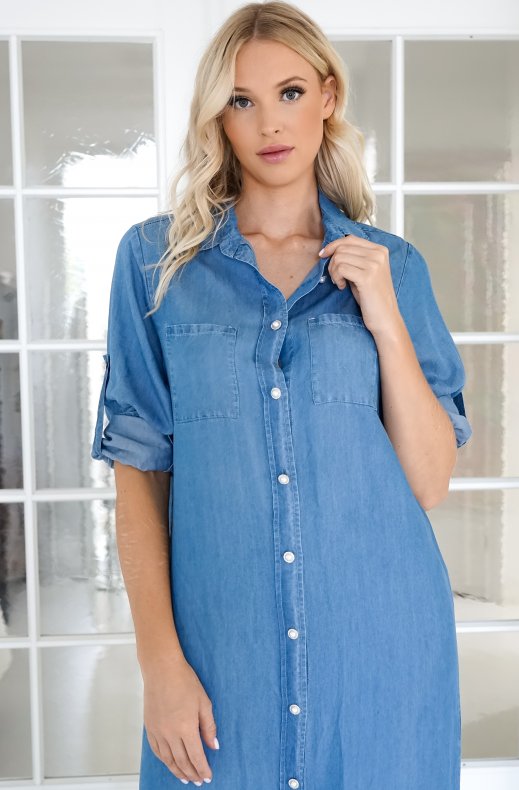 Blond Hour - Time shirt Dress - Denim