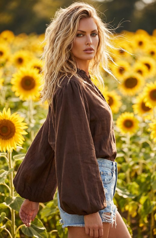 Blond Hour - Tuscany Blouse - Chocolate