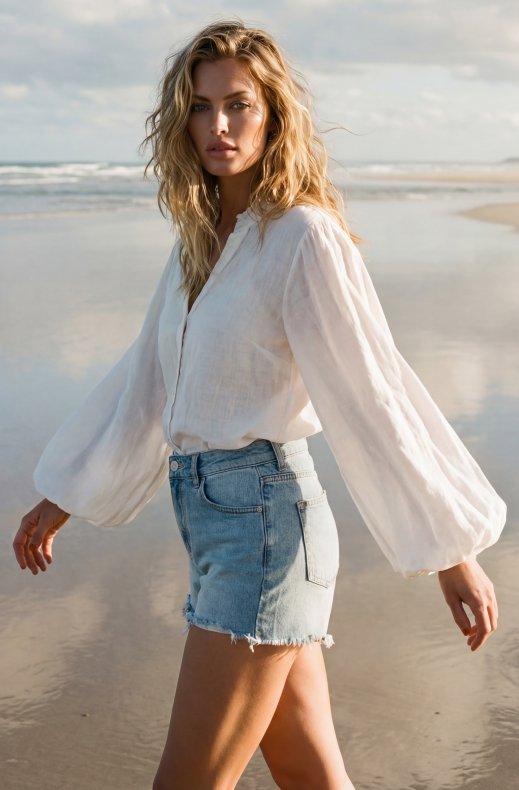 Blond Hour - Tuscany Blouse - Cloud Dancer