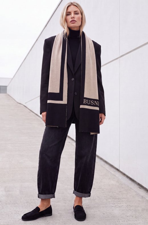 Busnel - Cherish Scarf - Oat/Black