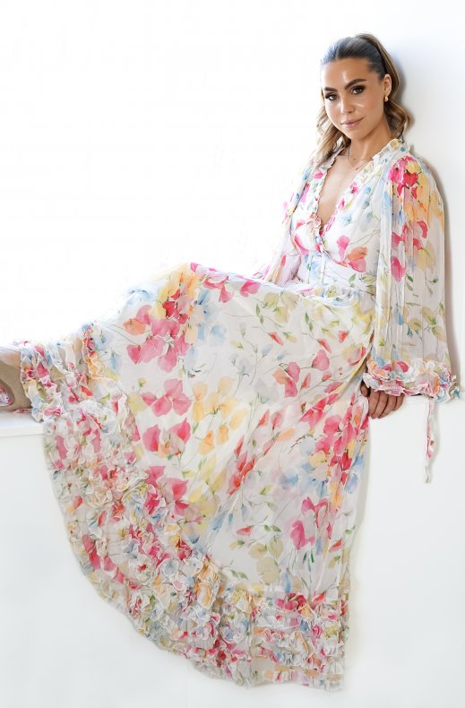 By Timo - Chiffon Wrap Gown Wildflower