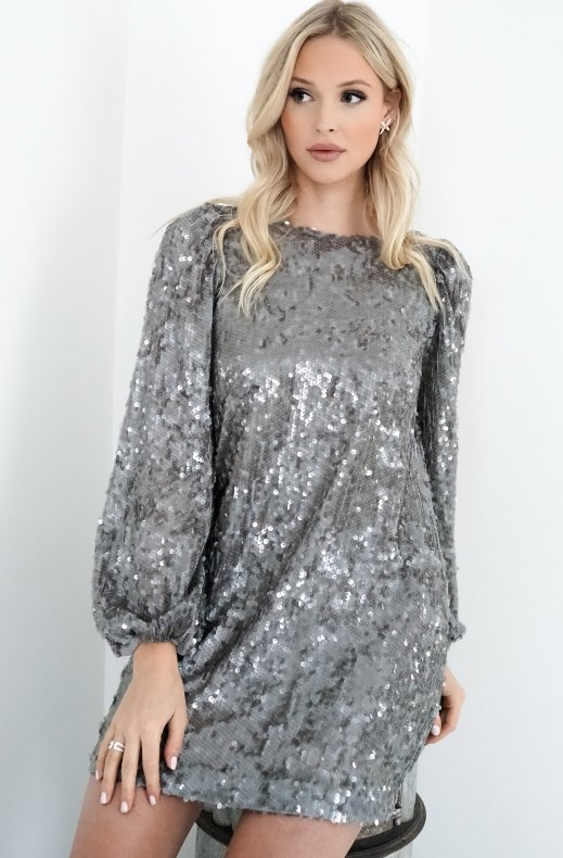 By Timo - Sequins Mini Dress - Silver