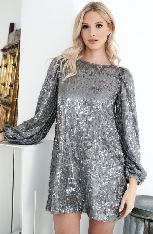 By Timo - Sequins Mini Dress - Silver