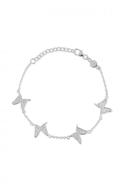 Carolina Gynning Jewelry - 4 Petite Papillion Sparkling Bracelet Silver